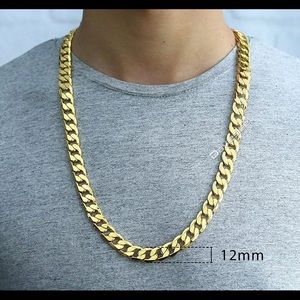 Gold filled Heavy Cuban Necklace chain 12mm